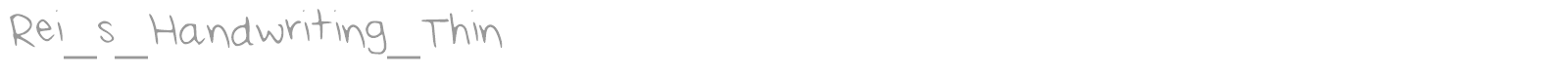 Rei's Handwriting font preview